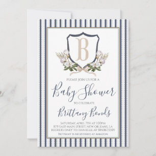 Preppy Baby Boy Cotton Shower Einladung