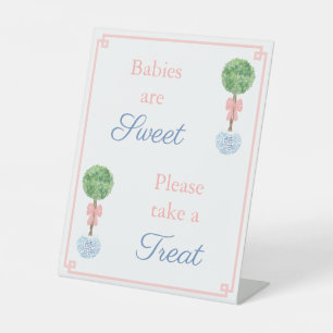 Preppy Babys sind süß Nimm ein Mitgebsel Favoriten Sockelschild