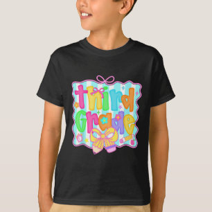 Preppy Back To School 3. Klasse Coquette Schleife T-Shirt
