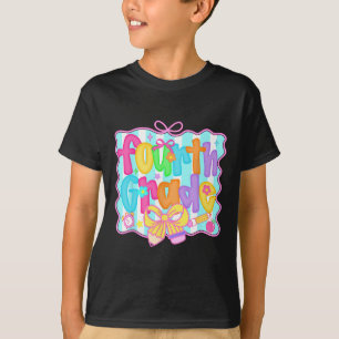 Preppy Back To School 4. Klasse Coquette Schleife T-Shirt