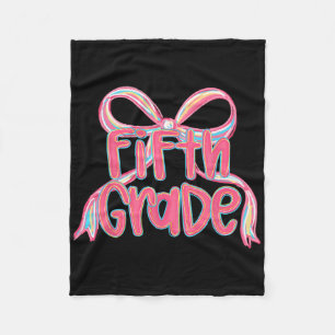 Preppy Back To School 5. Klasse Rosa Coquette-Schl Fleecedecke