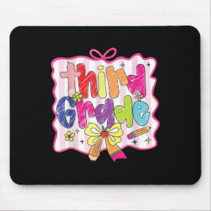 Preppy back to School Coquette Dritte Klasse Mädch Mousepad