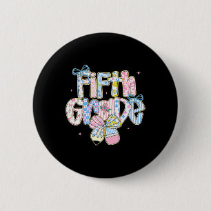 Preppy Back To School Floral 5. Klasse Coquette Gi Button