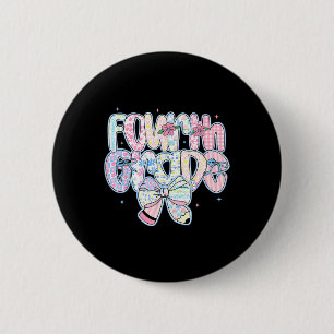 Preppy Back To School Florale 4. Klasse Coquette G Button