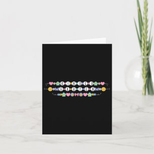 Preppy back to School Kindergarten Bracelet Teache Karte