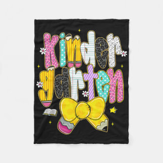 Preppy Back To School Kindergarten Coquette Bow Gi Fleecedecke