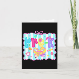 Preppy back to School Pre-k Niedlich Coquette Bow Karte