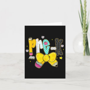 Preppy back to School Pre-k Niedlich Coquette Bow Karte