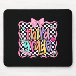 Preppy Back To School Rosa Gigerl Blumen Süß Th Mousepad