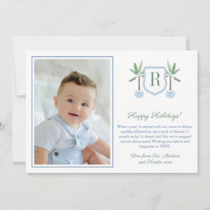 Preppy-Bananenbaum-Monogramm Frohe Weihnachten Fot