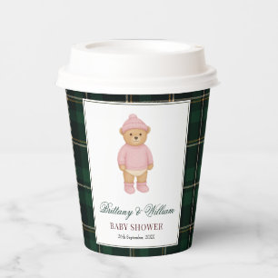 Preppy-Bär-Baby-Mädchen-Baby-Party Pappbecher