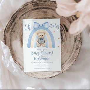 Preppy-Bär-Junge-Baby-Party Einladung