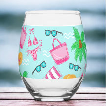 Preppy Beach Girl's Weekend Bikini Palm Tree