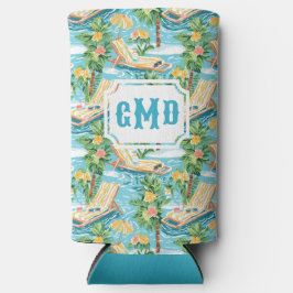 Preppy Beach Lounger | Monogramm Selters Dosenkühler