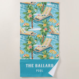 Preppy Beach Lounger Pool Strandtuch