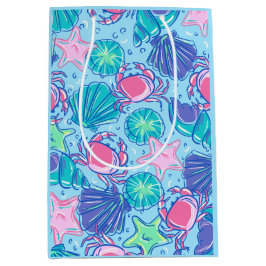 Preppy Beach Muschel Crab Coastal Mittlere Geschenktüte