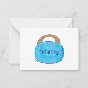 Preppy Bermuda Bag Personalisiert Mitteilungskarte