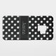 Preppy Black and White Polka Dots Personalisiert Case-Mate Samsung Galaxy Hülle (Rückseite (Horizontal))