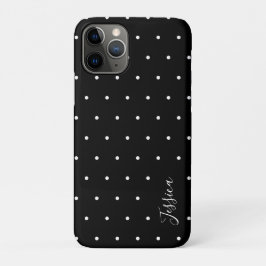 Preppy Black and White Tiny Polka Dots Muster Case-Mate iPhone Hülle