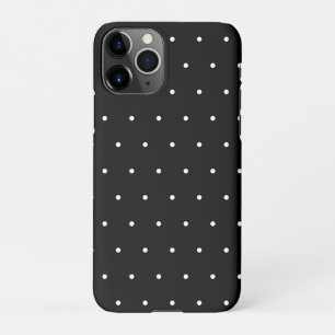 Preppy Black and White Tiny Polka Dots Muster iPhone 11Pro Hülle