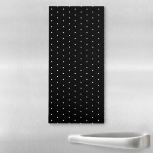 Preppy Black and White Tiny Polka Dots Muster Magnetischer Notizblock