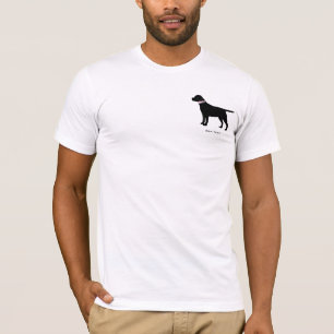Preppy Black Dog Labrador Silhouette T-Shirt