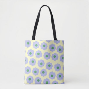 Preppy Blau Grüne Süße Hippie-Blumenmuster