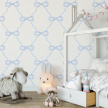 Preppy Blaue Schleife im Grandmillennial-Stil