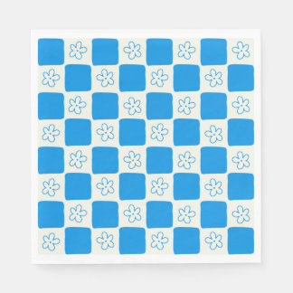 Preppy Blue Blume Prüfmuster Serviette