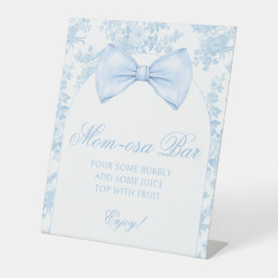 Preppy Blue Bow Krawatte Mimosa Mama-osa Bar Baby Sockelschild