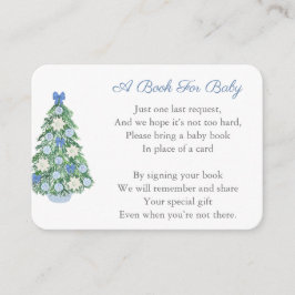 Preppy Blue Christmas bringt ein Buch für Babydusc Begleitkarte