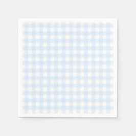 Preppy Blue Gingham Birthday Party Serviette