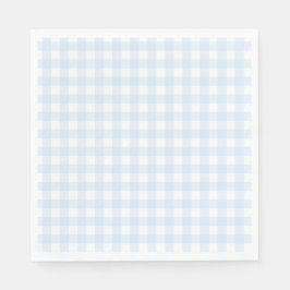 Preppy Blue Gingham Birthday Party Serviette