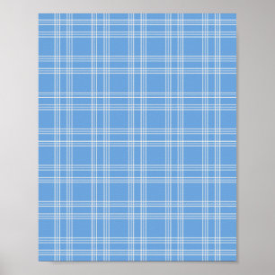 Preppy Blue Gingham Poster