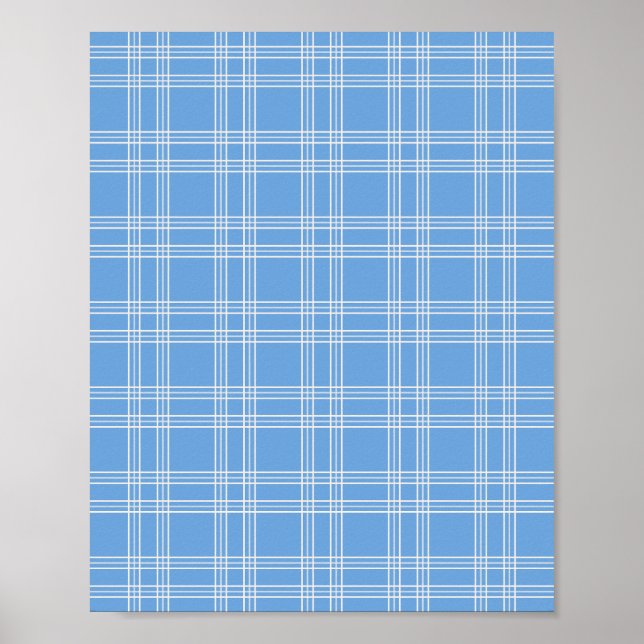 Preppy Blue Gingham Poster (Vorne)