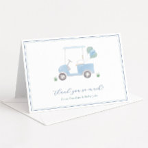 Preppy Blue Golf Cart Baby Boy Dusche
