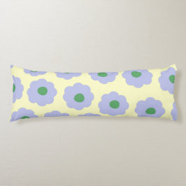 Preppy Blue Green Floral Einfaches Blume Muster Seitenschläferkissen
