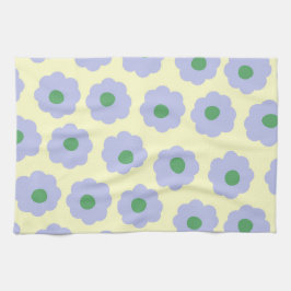 Preppy Blue Green Niedlich Hippie Blume Muster Geschirrtuch