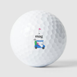 Preppy Blue Personalisiert Golf Cart Golfball