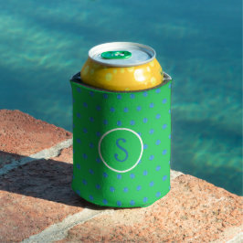 Preppy Blue Pickleball Green Initial Dosenkühler