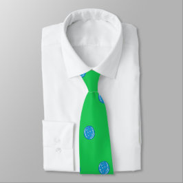 Preppy Blue Pickleball Green Krawatte