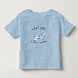 Preppy Blue Striped Cape Cod Silhouette Kleinkind T-shirt