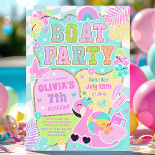 Preppy Boat Birthday Party Lake GRILLEN Boat Party Einladung