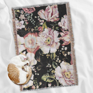Preppy bohemian Country chic schwarz floral Decke