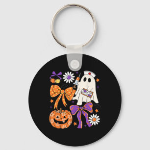 Preppy Boho Floral Nurse Ghost Coquette Bow Hallow Schlüsselanhänger