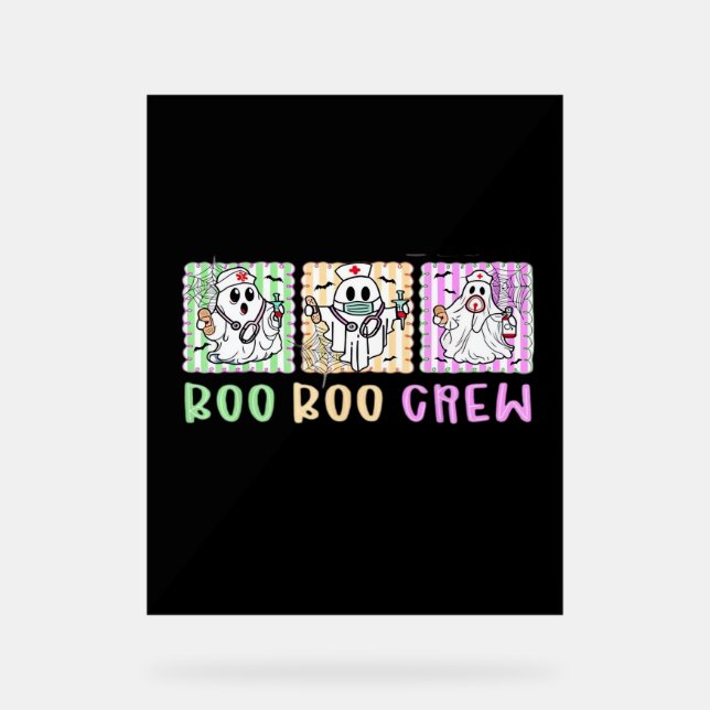 Preppy Boo Crew NurHalloween Kostüme Männer Acrylschild (Vorderseite)