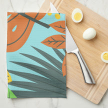 Preppy botanic muster blau orange hübsche Farben