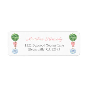 Preppy Boxwood Girl Baby Dusche Rücksendeadresse L