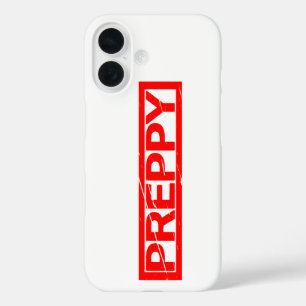 Preppy-Briefmarke iPhone 16 Hülle