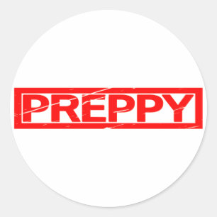 Preppy-Briefmarke Runder Aufkleber